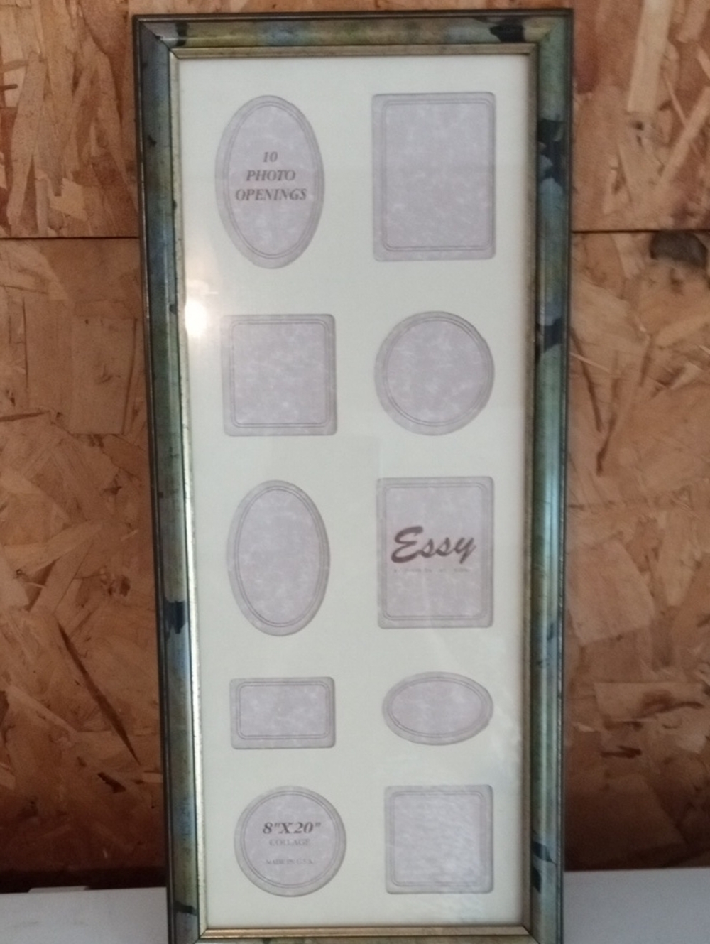 Source Unknown Blue-Green Multi-Opening Picture Frame